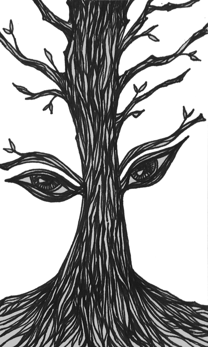 The Trees Have Eyes Ink Sketch