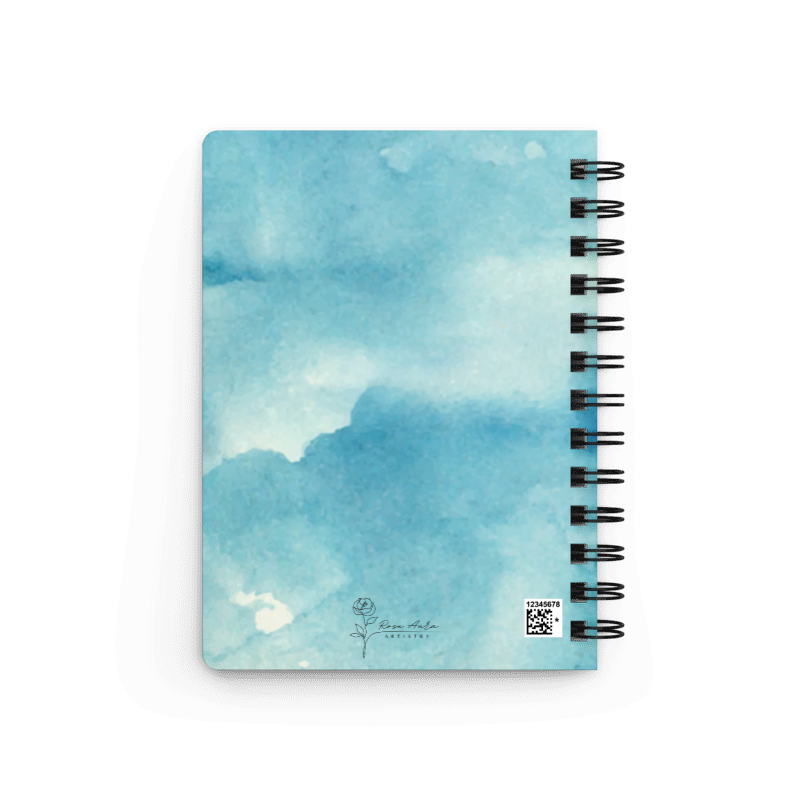 Growth from Grief Ink Sketch | Spiral Bound Journal (Blue Tie Dye)